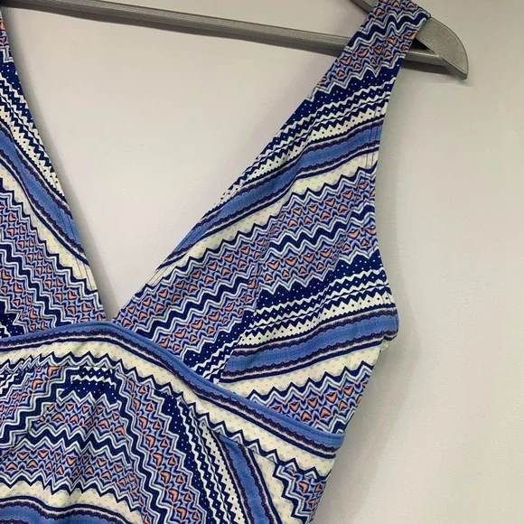 BOGO Sea Level Australia V Neck One Piece Swimsuit Blue White Pink Women Size 14 - Picture 2 of 13